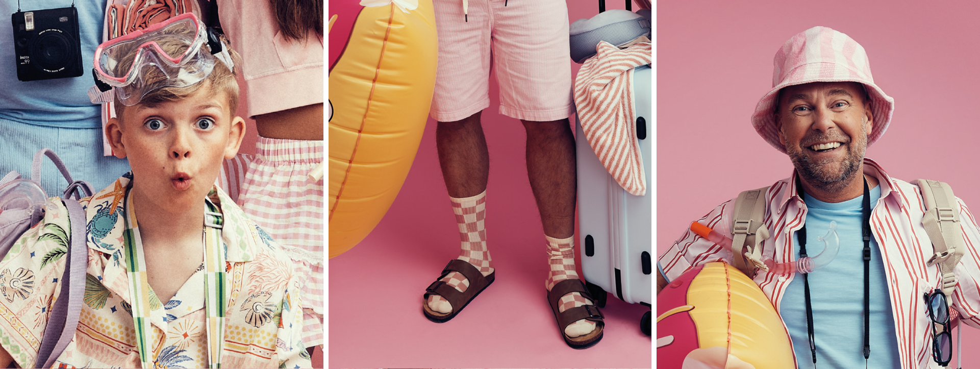 Kollage med sommarbilder